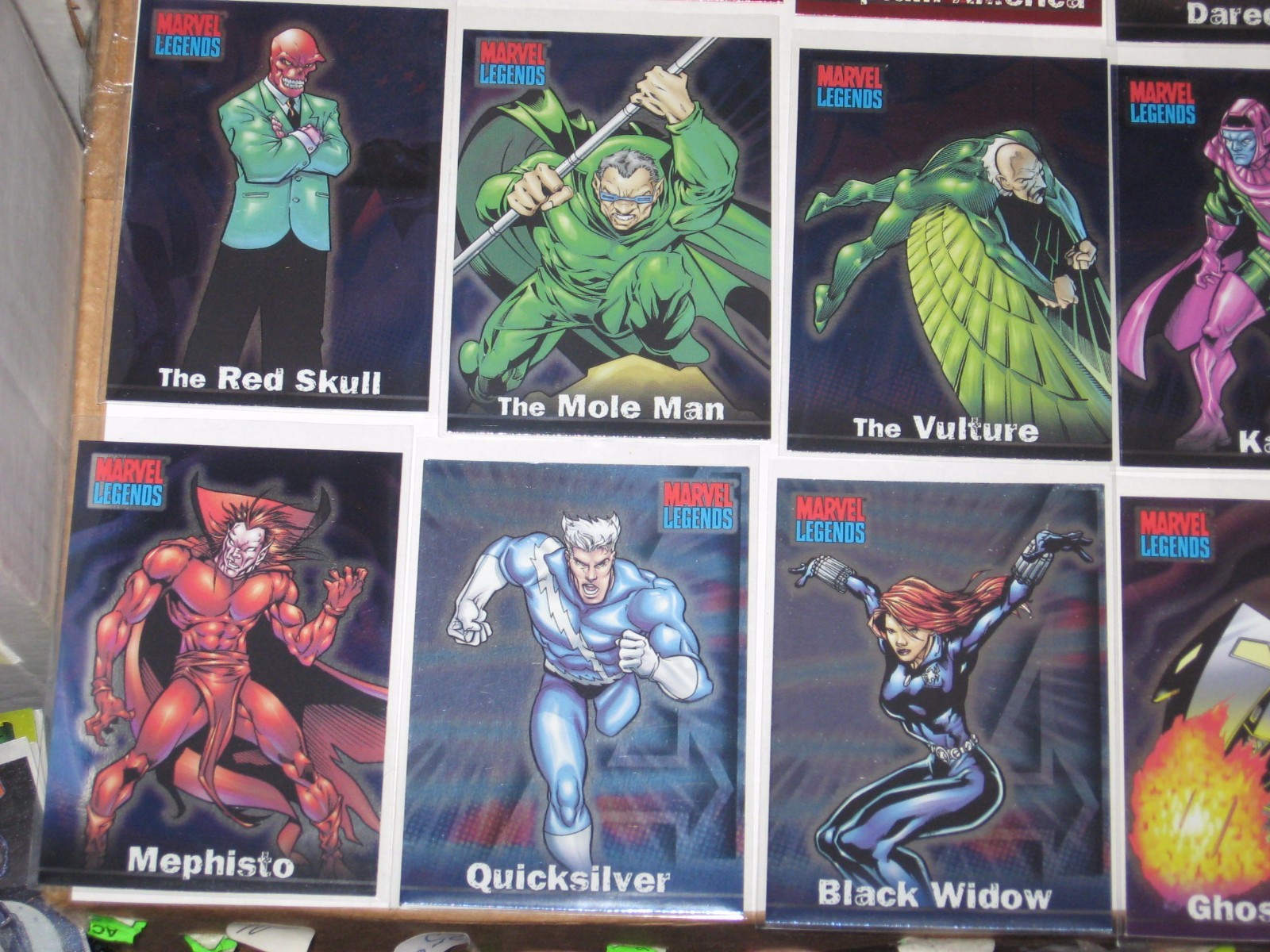 2001 MARVEL LEGENDS PARALLEL RETAIL FOIL SINGLE CARDS AVENGERS X-MEN UPDATED 9/1