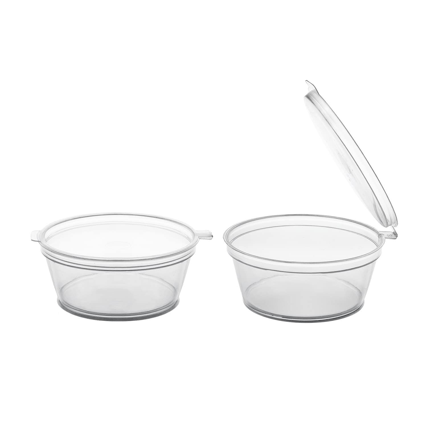 Party Essentials Leak Proof Plastic Condiment Souffle 100 Sets, 2 oz., Clear