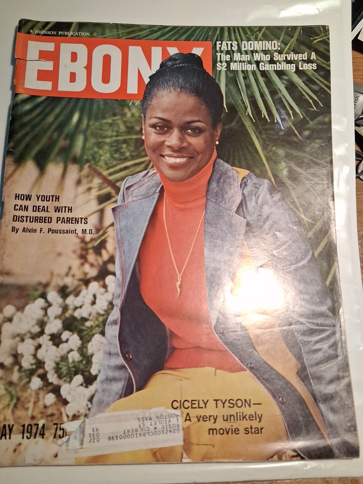 May 1974 Ebony Magazine Cicely Tyson cover Fats Domino