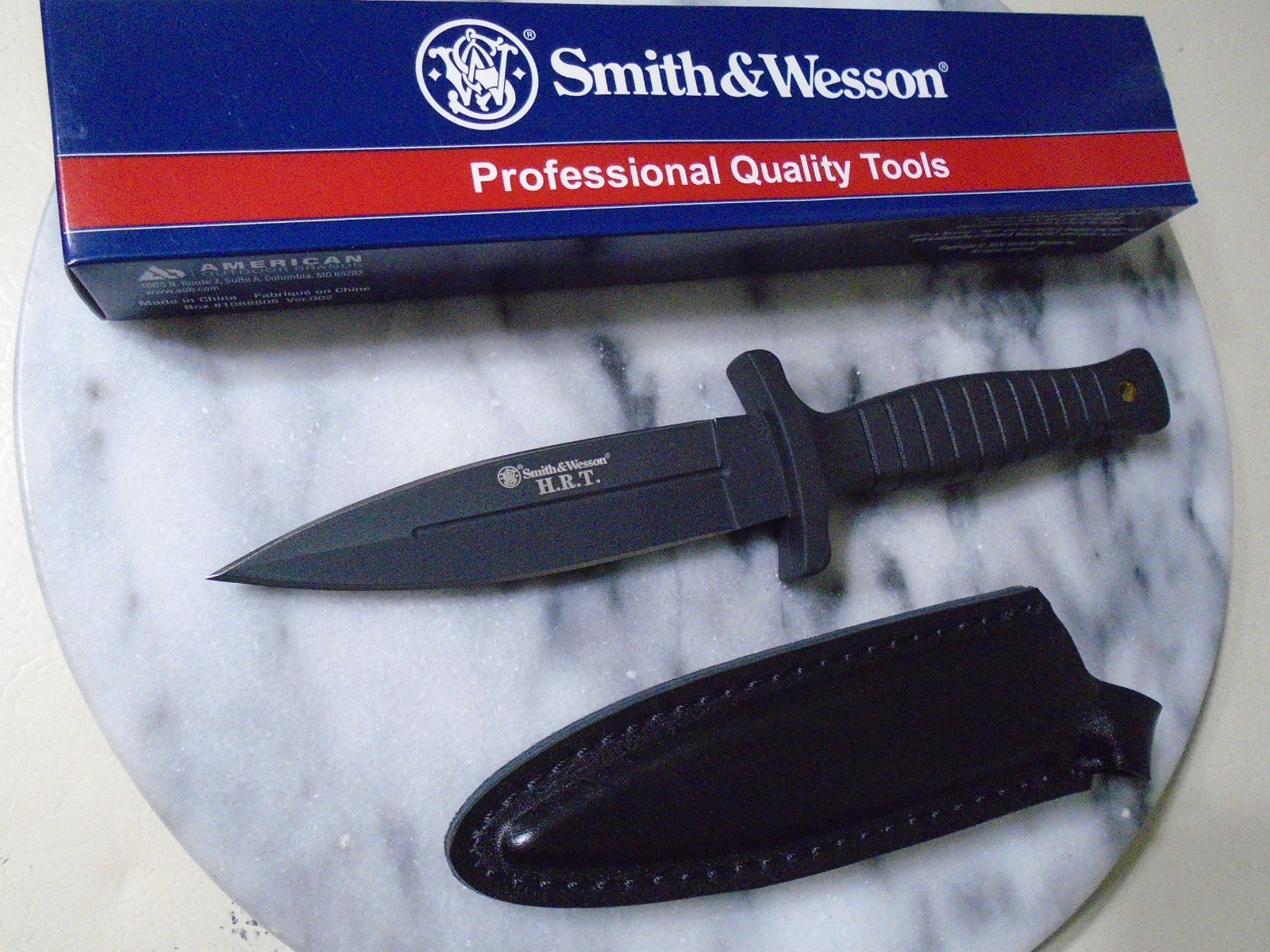 Smith & Wesson HRT Dagger Boot Knife 7Cr17MoV Dual Edge Fixed Blade SWHRT9B New