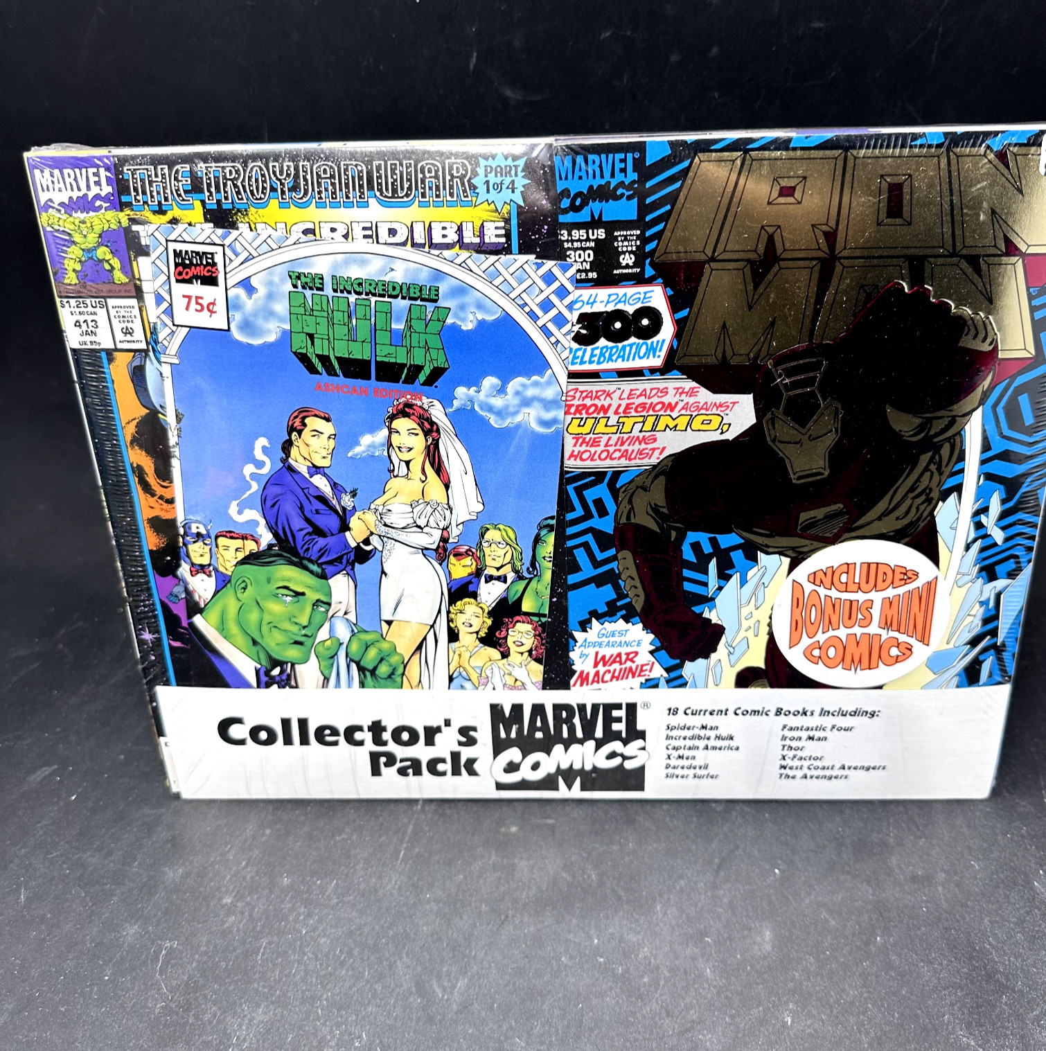 Marvel Comics Collectors Pack 18 Comics In One Hulk Ashcan Iron Man 300 X-Men 28