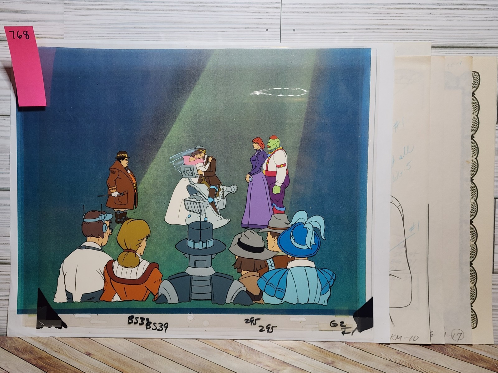 FILMATION Lot Of 7 BRAVESTARR Animation Cel Production Art SKETCHES Layout W COA