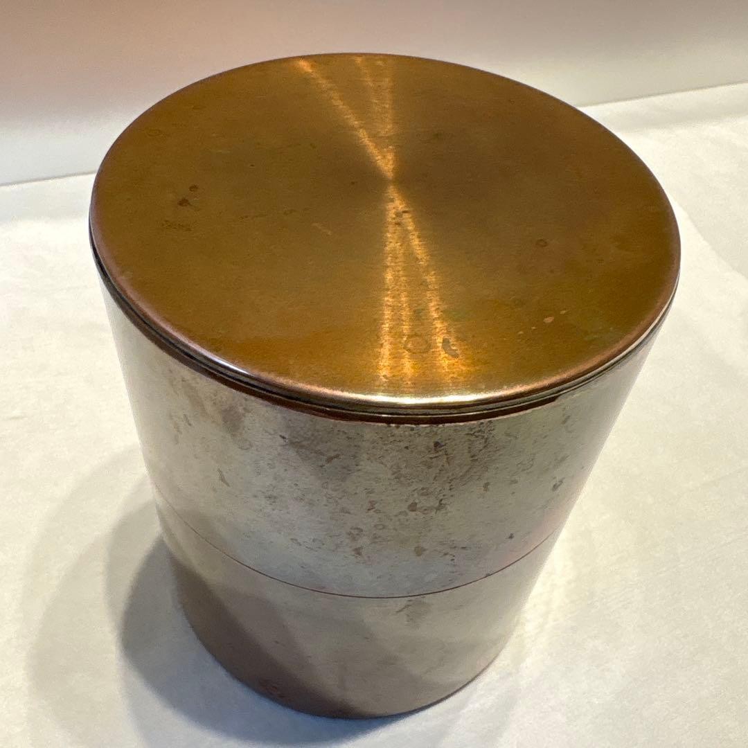 Kyoto Kaikado Copper Tea Caddy 200g Handmade Traditional Craft Black Patina