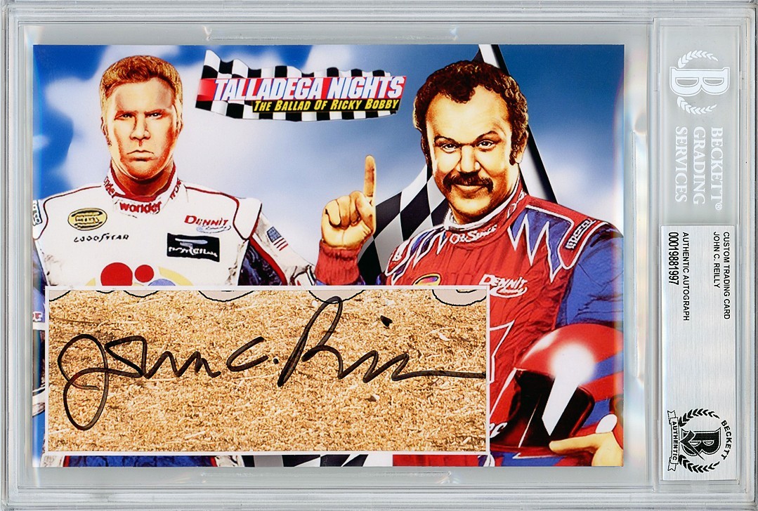 TALLADEGA NIGHTS -JOHN C REILLY- BECKETT Signed/Autograph/Auto 5×7 Jumbo Card