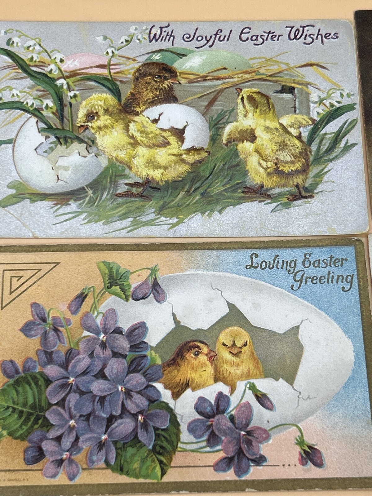 Lot 18 Easter Postcards from early 1900s Chicks Bunny Embossed Greetings Vintage