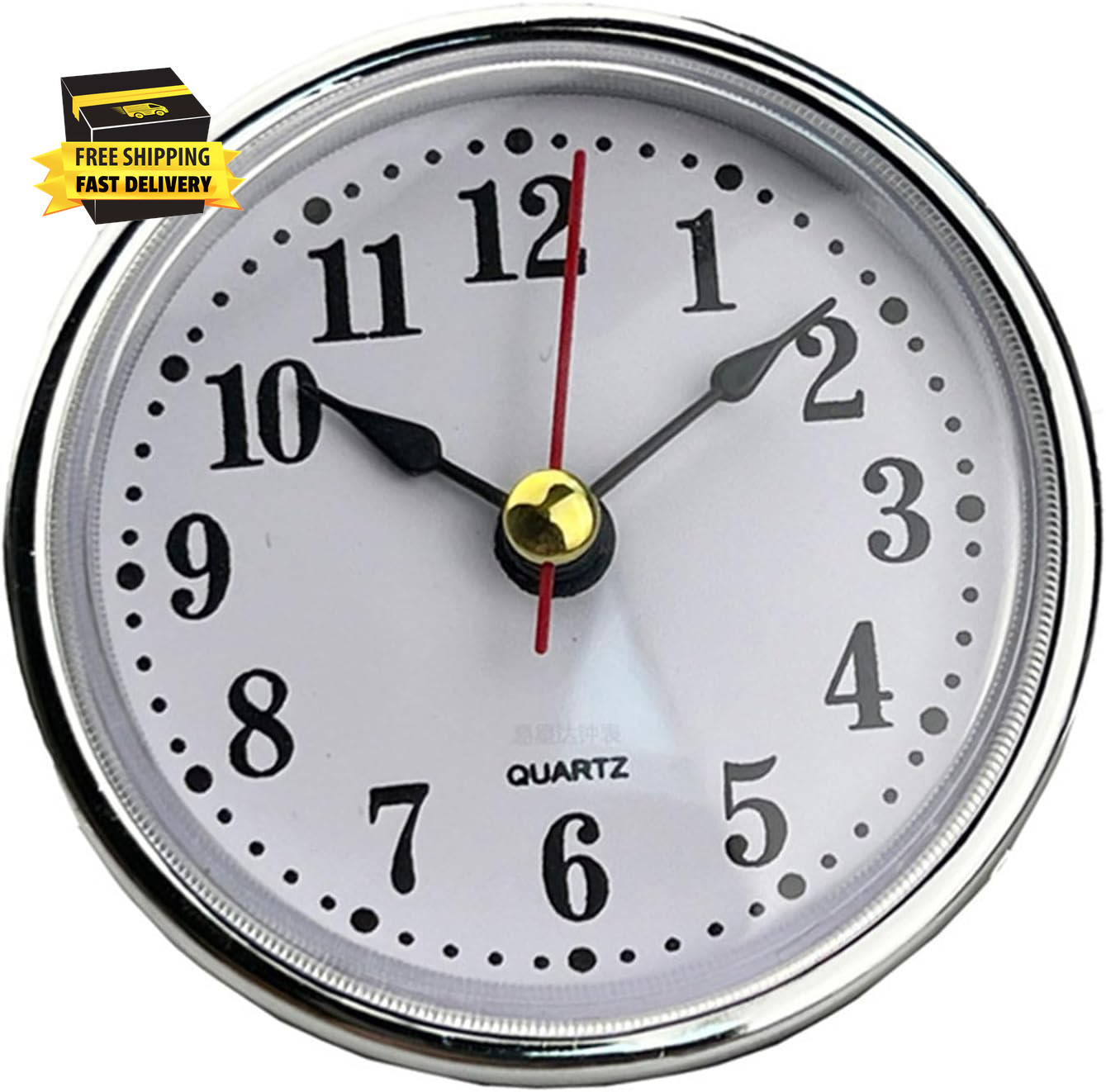 Mini Clock Insert round Clocks Movement 2-1/2 65Mm Diameter Clock Head Arabic Nu