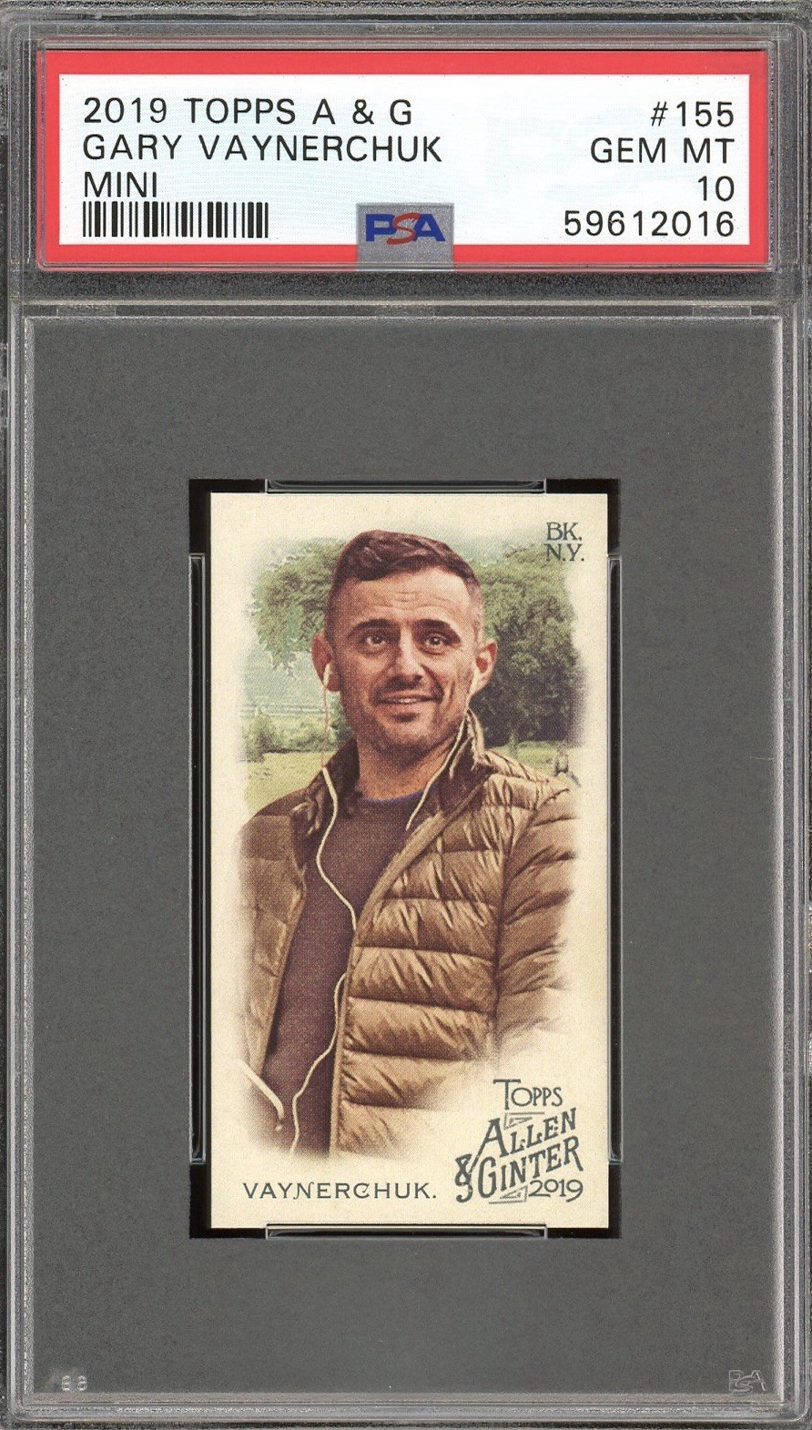 2019 Topps Allen & Ginter Gary Vaynerchuk #155 Mini PSA 10 GEM MINT