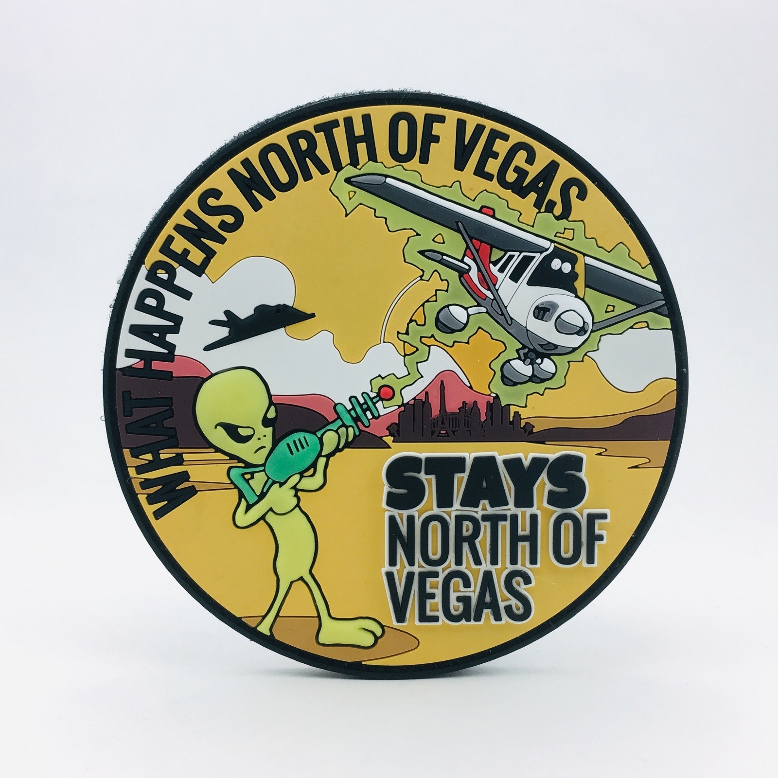 “What happens North of Vegas” PVC Morale Patch w/ Hook&Loop