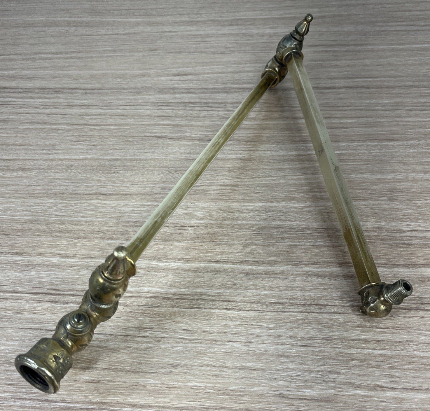 Antique Solid Brass Gas Light/Lamp Flexible Swing Arm Salvage Part