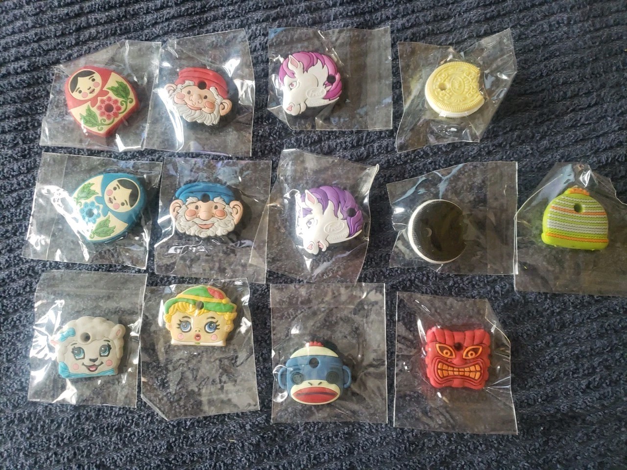 2009 FRED Whimsical Key Covers…Sock Monkey,Cookies,Ponies,Elves,Matryoshka…