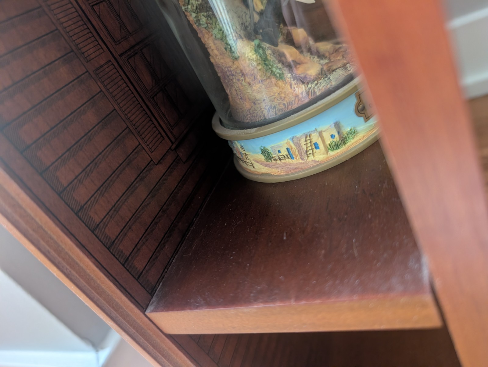 John Wayne Franklin Mint Limited Edition Hand Painted Sculptures W/Glass Dome