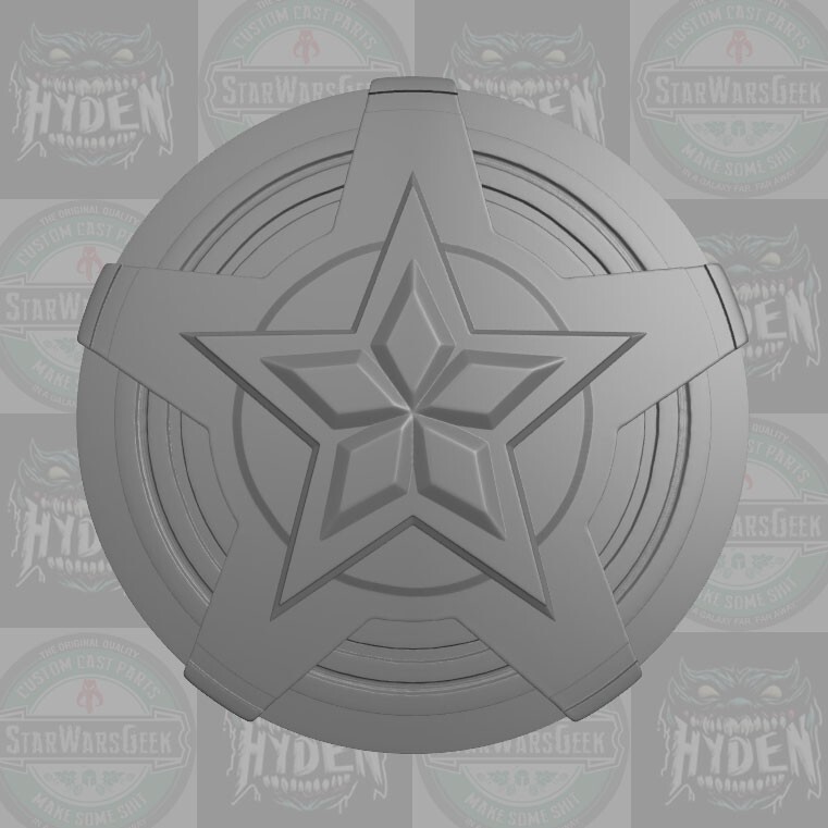 Red Guardian custom shield accessory for Marvel Legends & other action figures