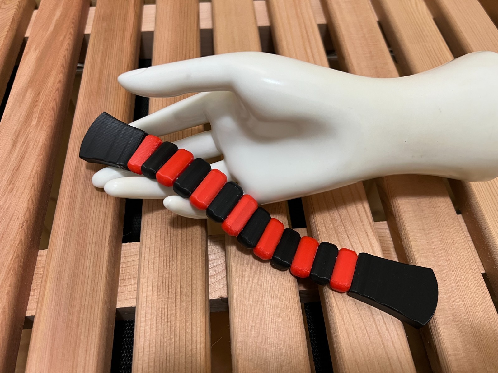 Black/Red cubes chotki/Antistress 3D printed PLA Plastic Size 21cm/39gram
