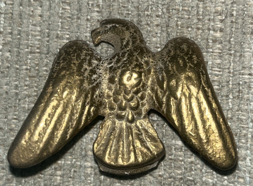 Vintage Solid Brass American Eagle Lamp Finial Federal Style Decorative Topper