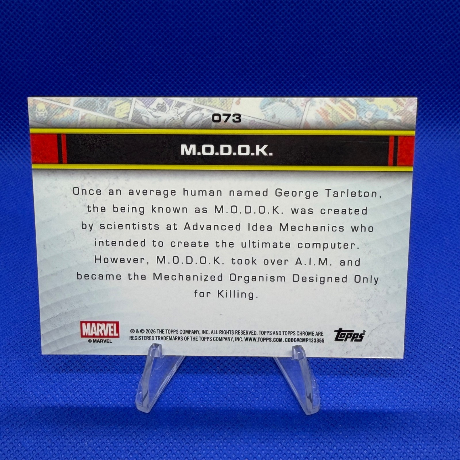 2026 TOPPS CHROME MARVEL MODOK Red/Blue Spiderweb Refractor 57/62