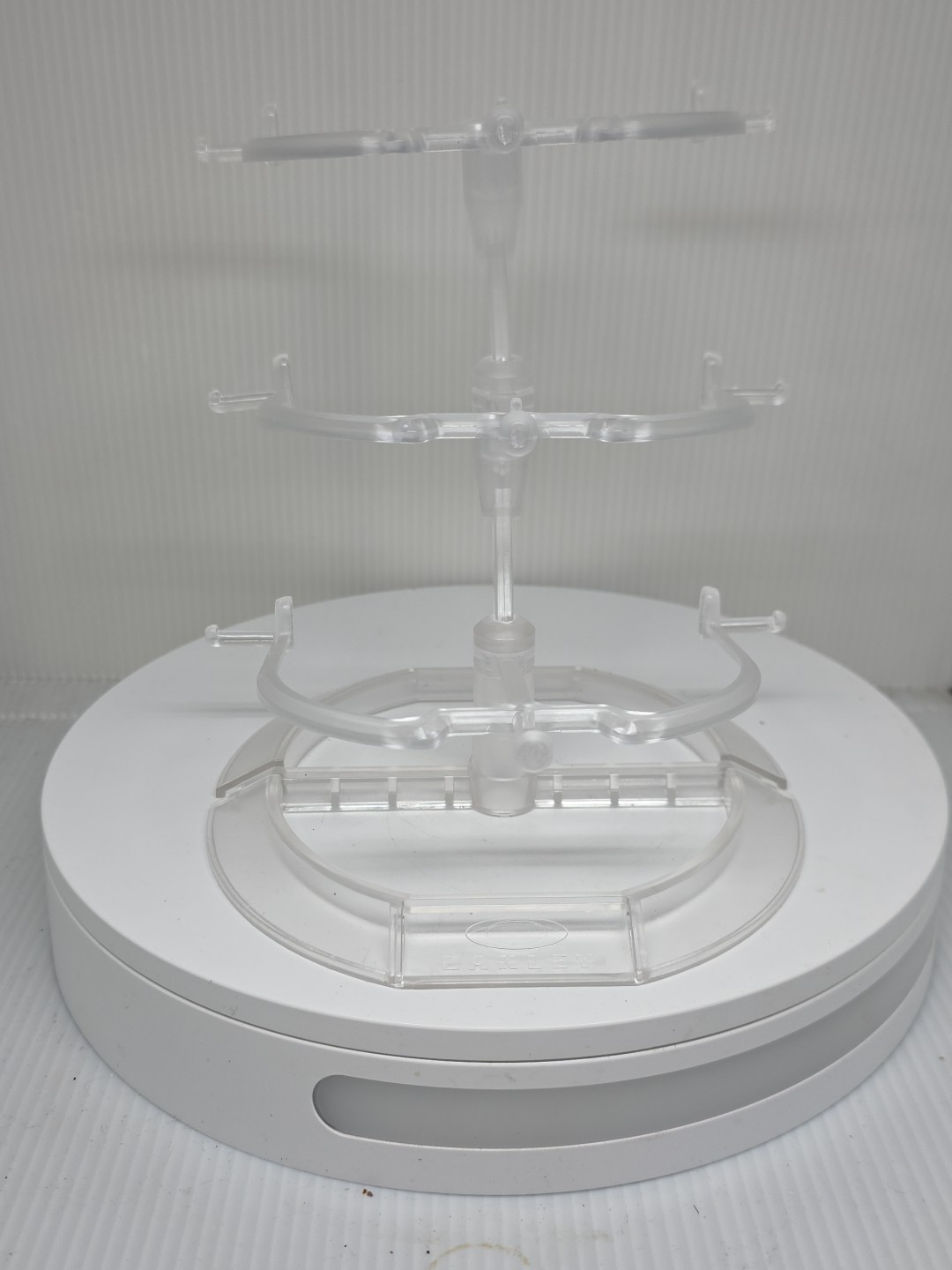 Oakley Sunglasses Holder Clear Plastic, 3-Tier Riser Display Stand Mount