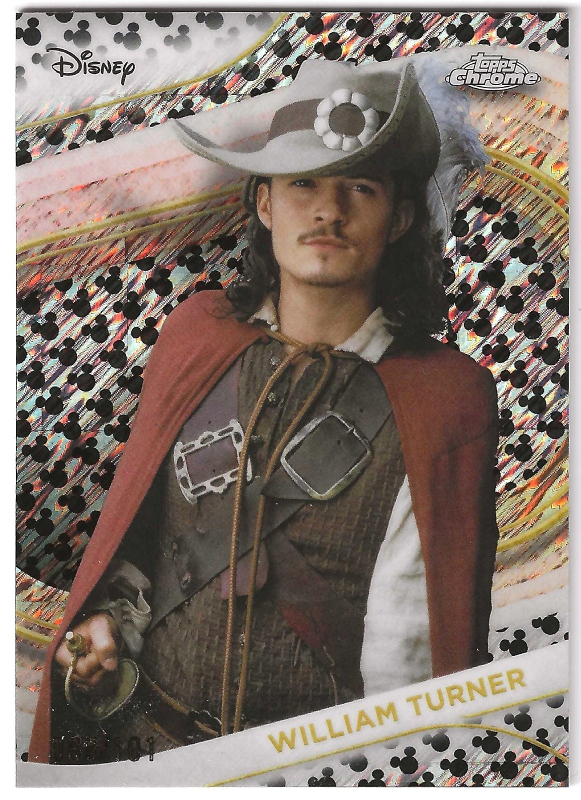 2025 Topps Chrome Disney #2 William Turner Mickey Mouse Shimmer #ed 89/101