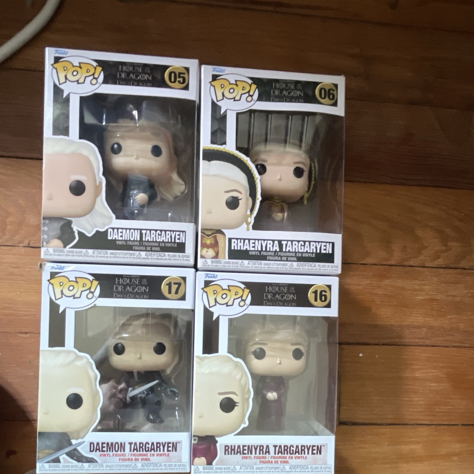 Funko Pop! House of the Dragon Daemon #05 #17 & Rhaenyra #06 #16 Lot of 4