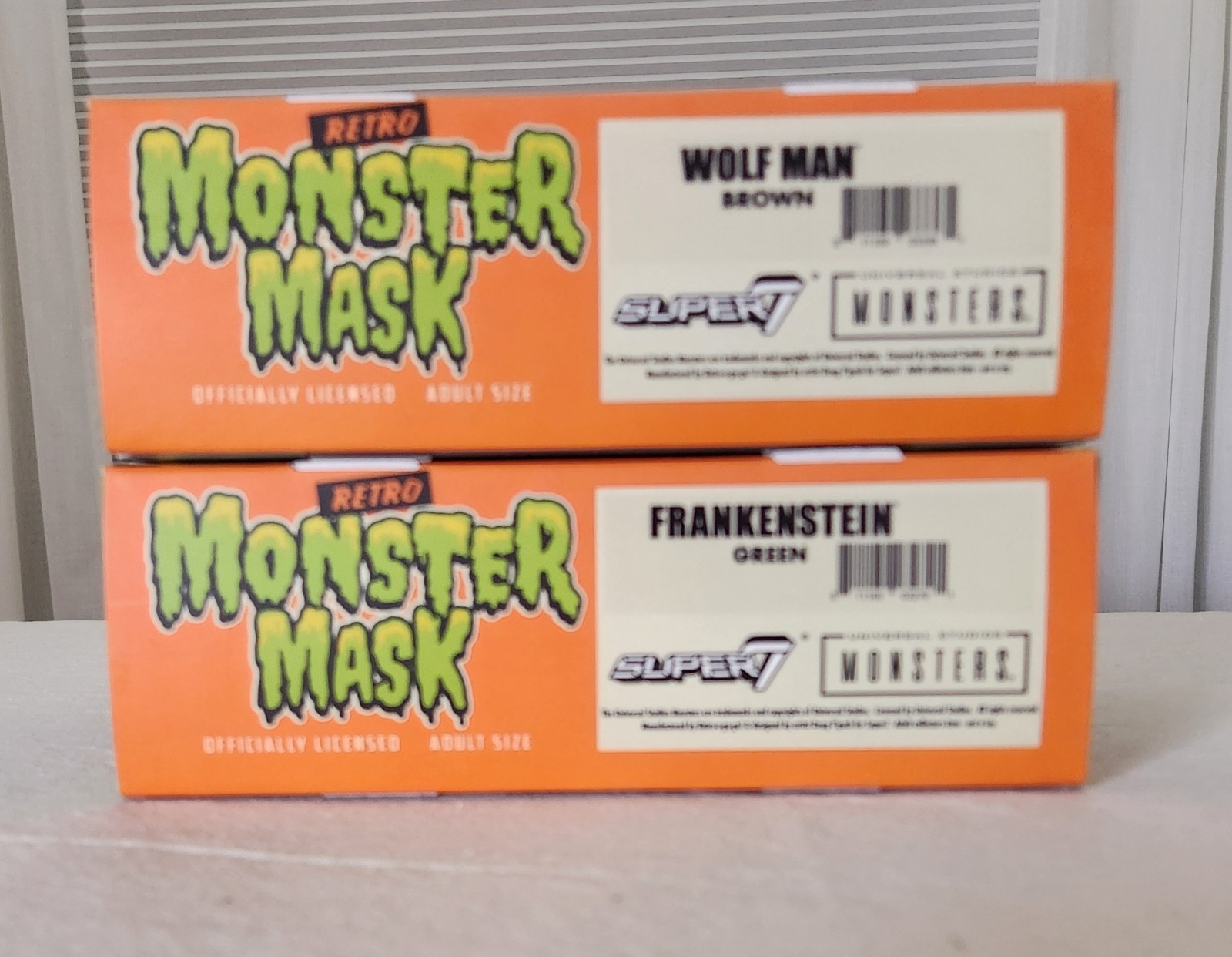 Super7 Universal Studios Retro Monster Masks Set of 2 NEW