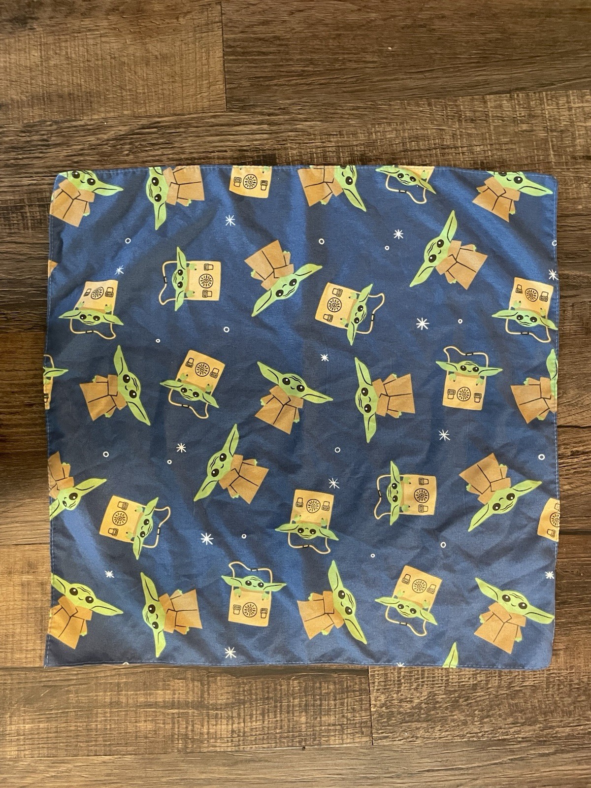 Star Wars The Mandalorian Cute Baby Yoda Grogu Print 100% Polyester Bandana Blue