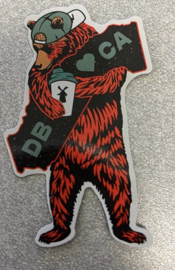 DUTCH Bros STICKER 2015 Los ANGELOS Wildfire RELIEF Souther CA SoCal EXCLUSIVE