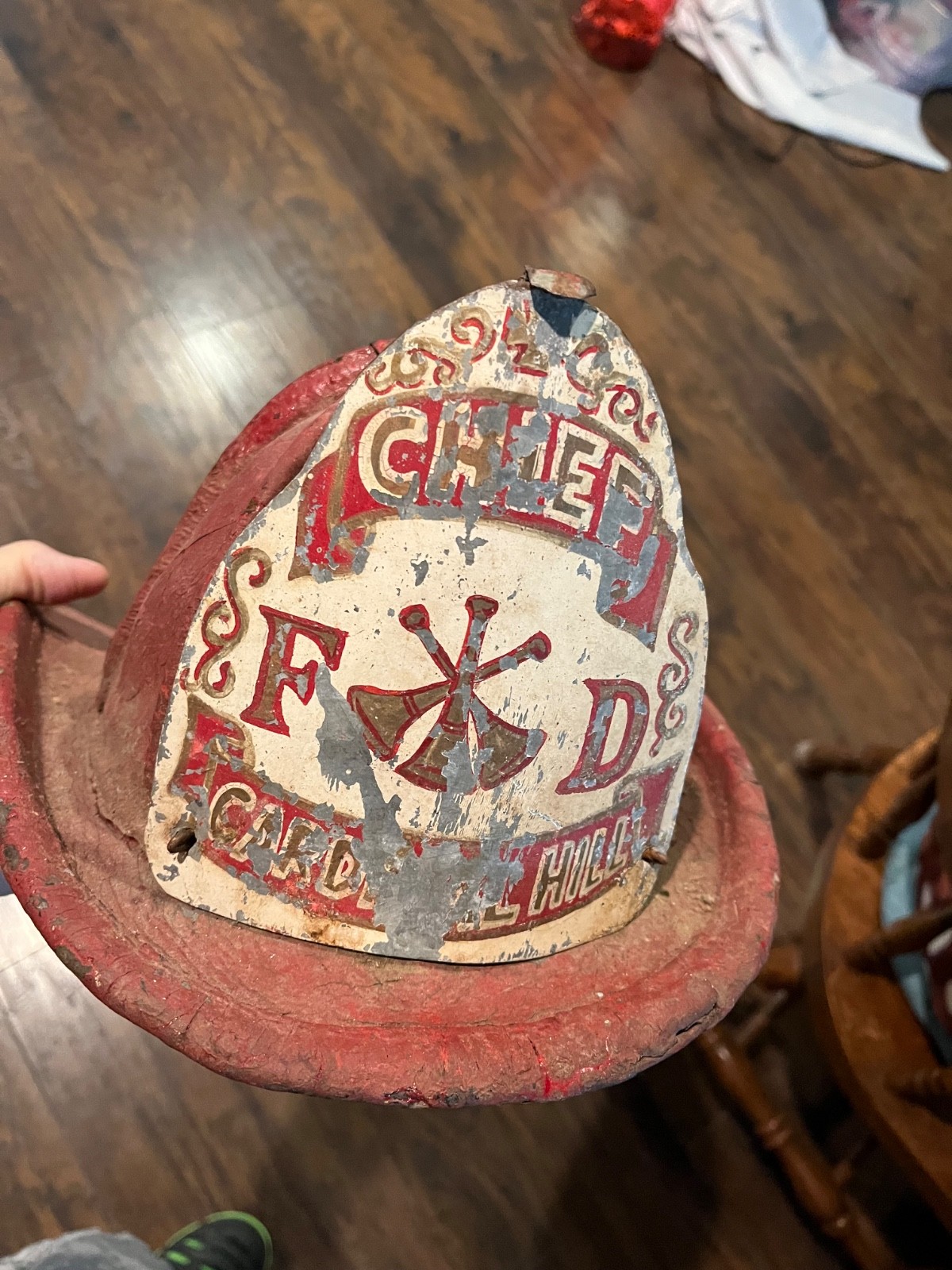 Vintage Chief’s Firefighter Helmet Fireman’s Hat