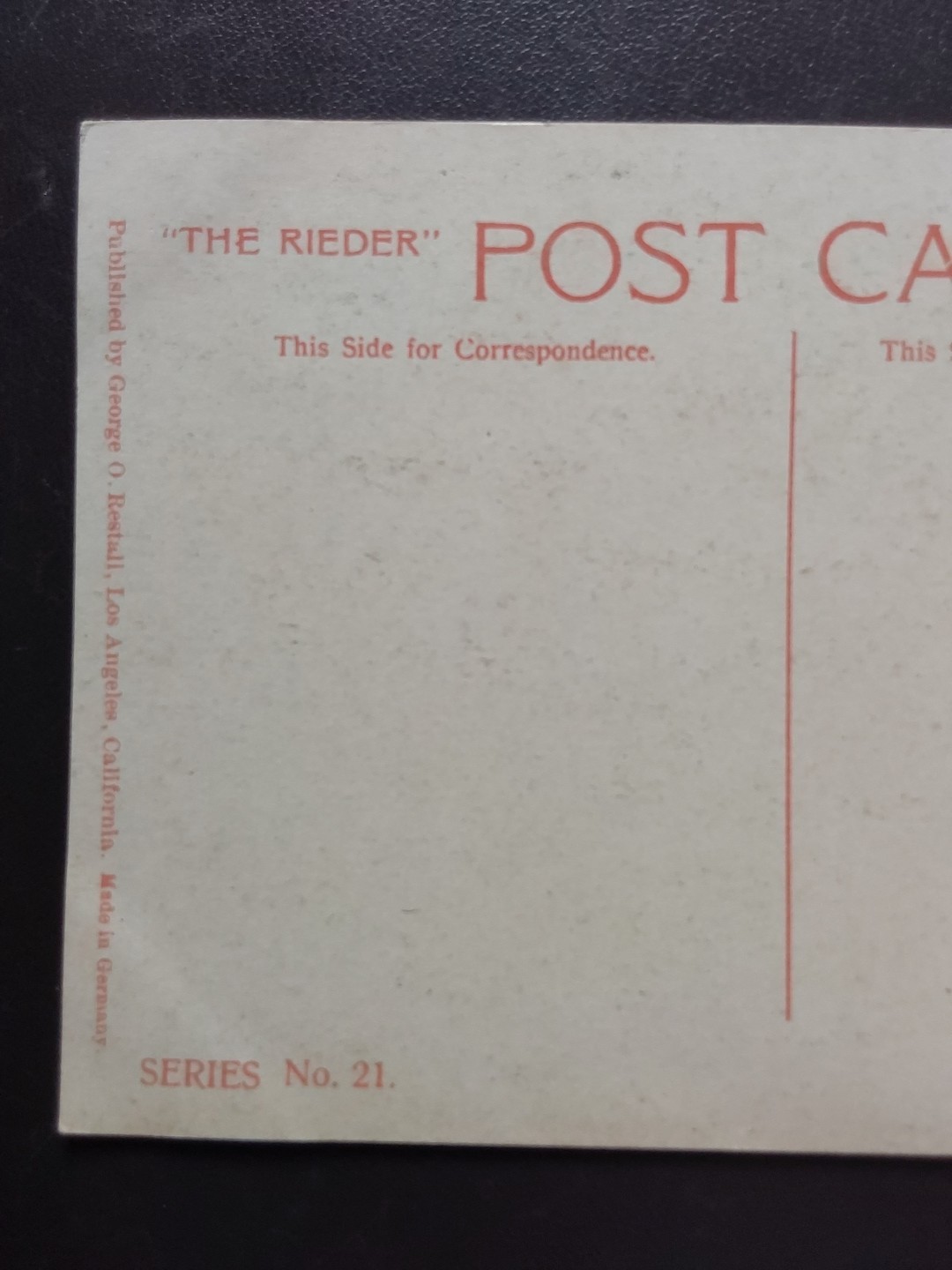 UNSPECIFIED LOCATION, CA * PACIFIC COAST VIEW * UNPOSTED VINTAGE M. RIEDER DB