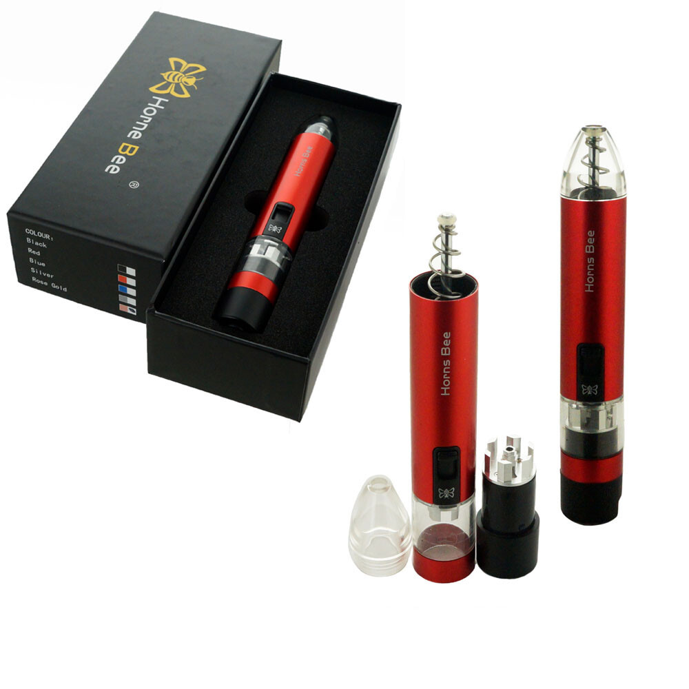 Electrical Metal Grinder Automatic Tobacco Spice Herb Crusher Horne Bee Red