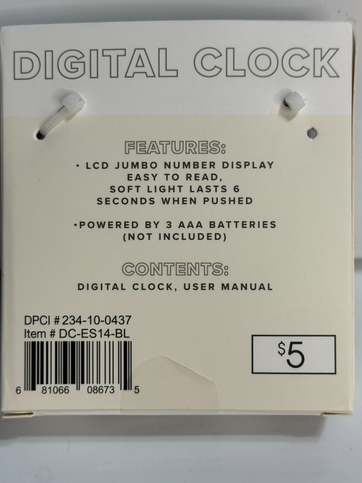 Vivitar Novelty Digital Clock LCD Jumbo Number Display NEW Battery Operated.