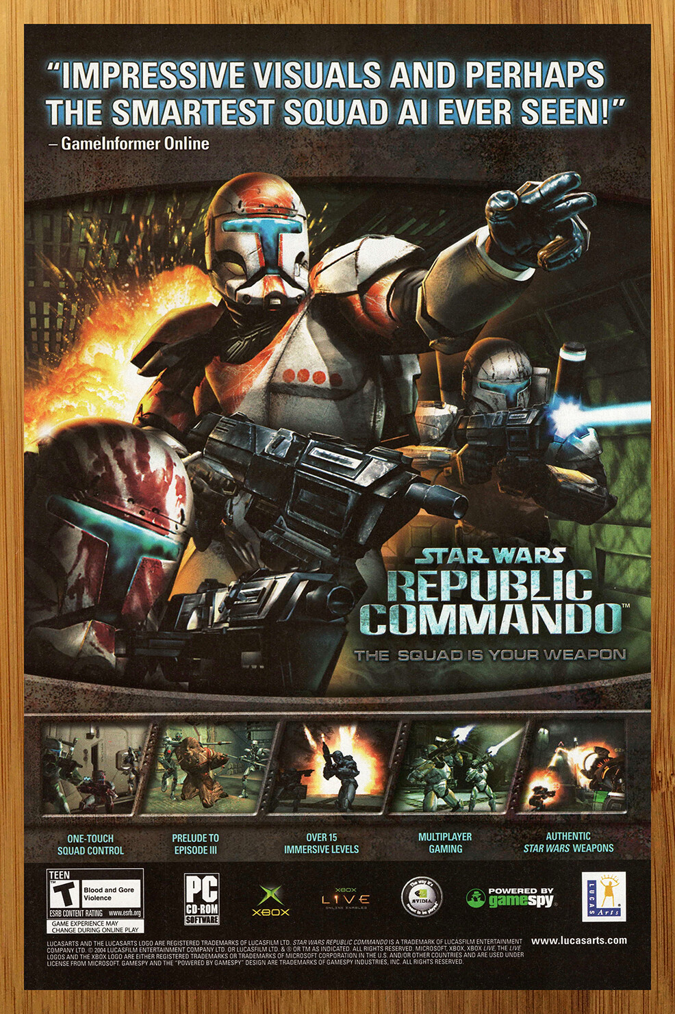 2004 Star Wars Republic Commando Xbox Print Ad/Poster 00s Official Promo Pop Art