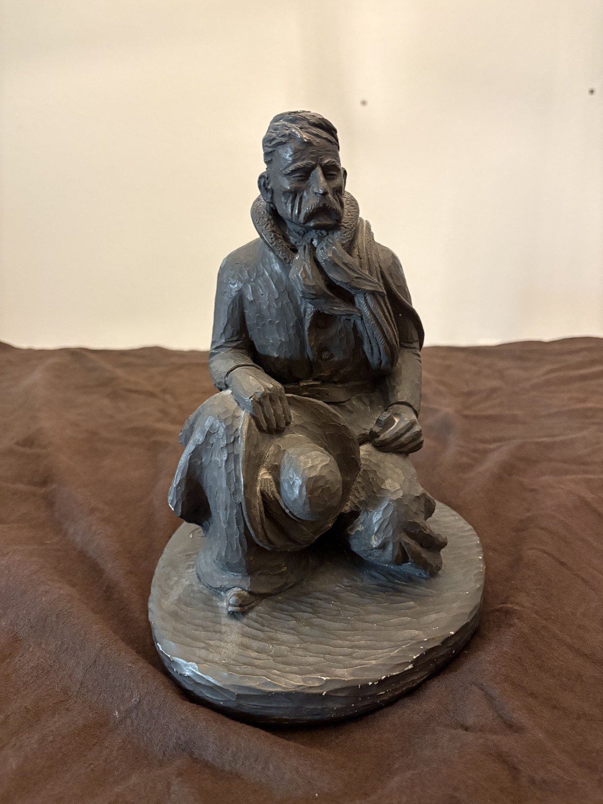 J. Largo Western Sculpture Kneeling Cowboy American Statue 10 inches Tall