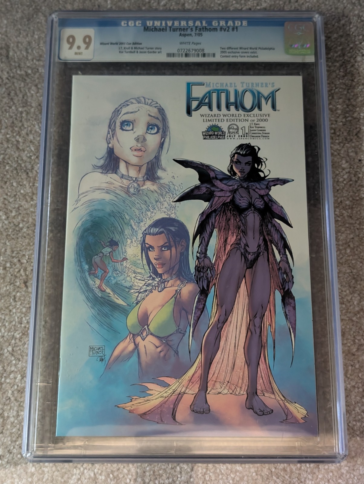 Michael Turner’s Fathom #v2 #1 CGC 9.9 Wizard World Con Edition 2005 Limited