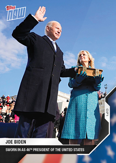 2020 Topps Now Election Card #14 – Joe Biden at Inauguration (Donald Trump)