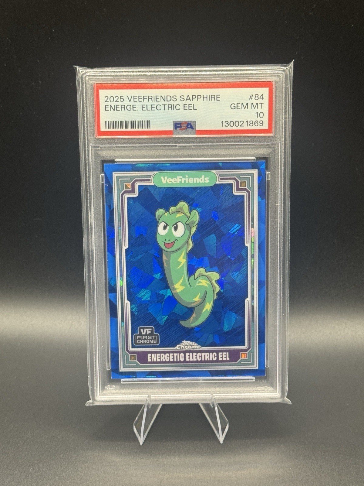 2025 Topps Chrome VeeFriends Sapphire Energetic Electric Eel PSA 10 GEM MINT!