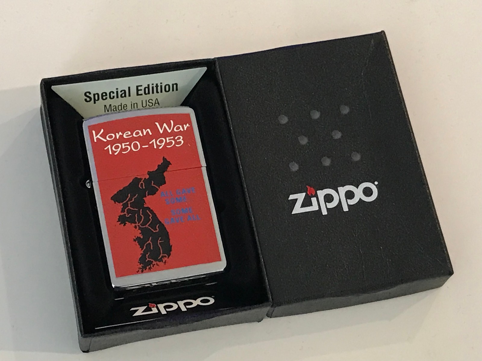 ZIPPO KOREAN WAR 1950-1953 NEW ,DATE CODE 2002.