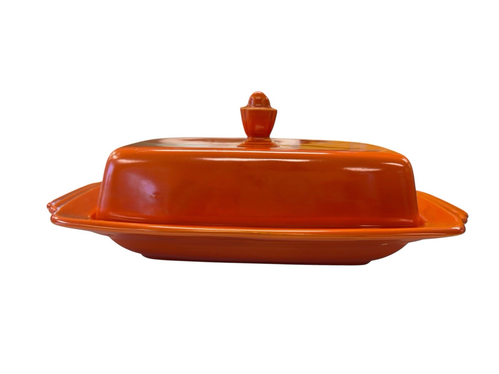 Homer Laughlin Harlequin Red 1/2 Pound 1/2 Lbs Butter Dish