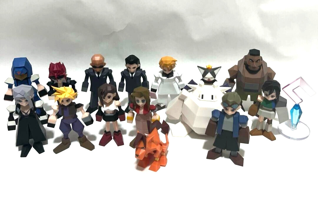 Final Fantasy VII Rebirth Polygon Figure Set of 14 Kuji Prize Square Enix No Box