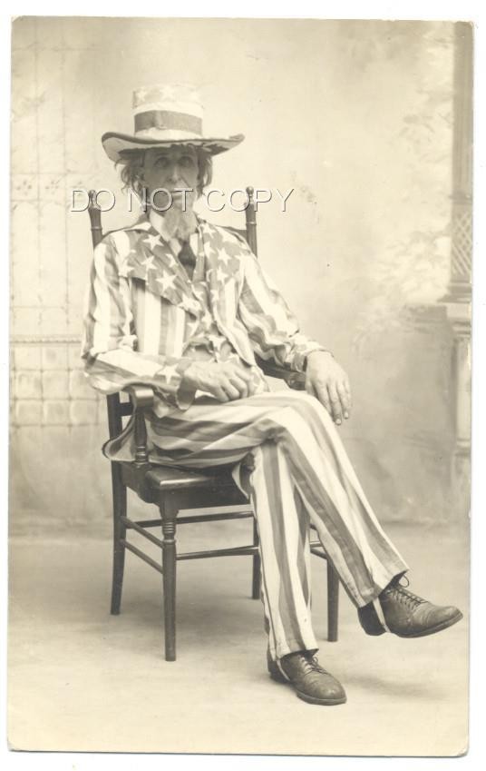 Superb UNCLE SAM Studio RPPC ca1908 – Great Quality Real Photo