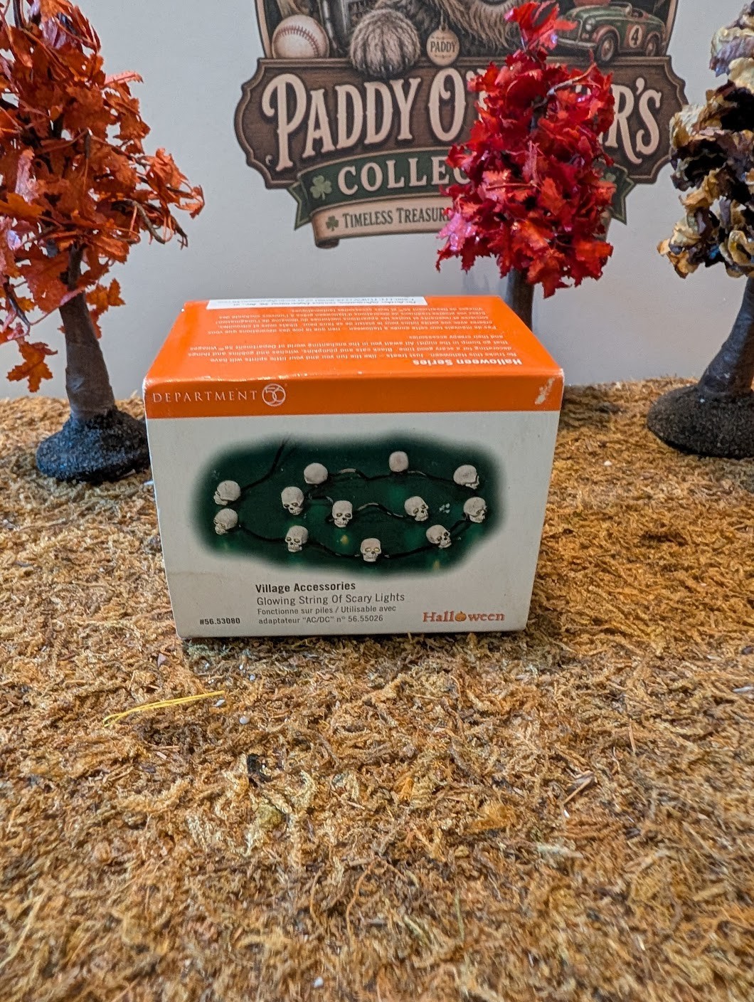 Dept 56 Halloween- Glowing String of Scary Lights Featuring Mini Skulls