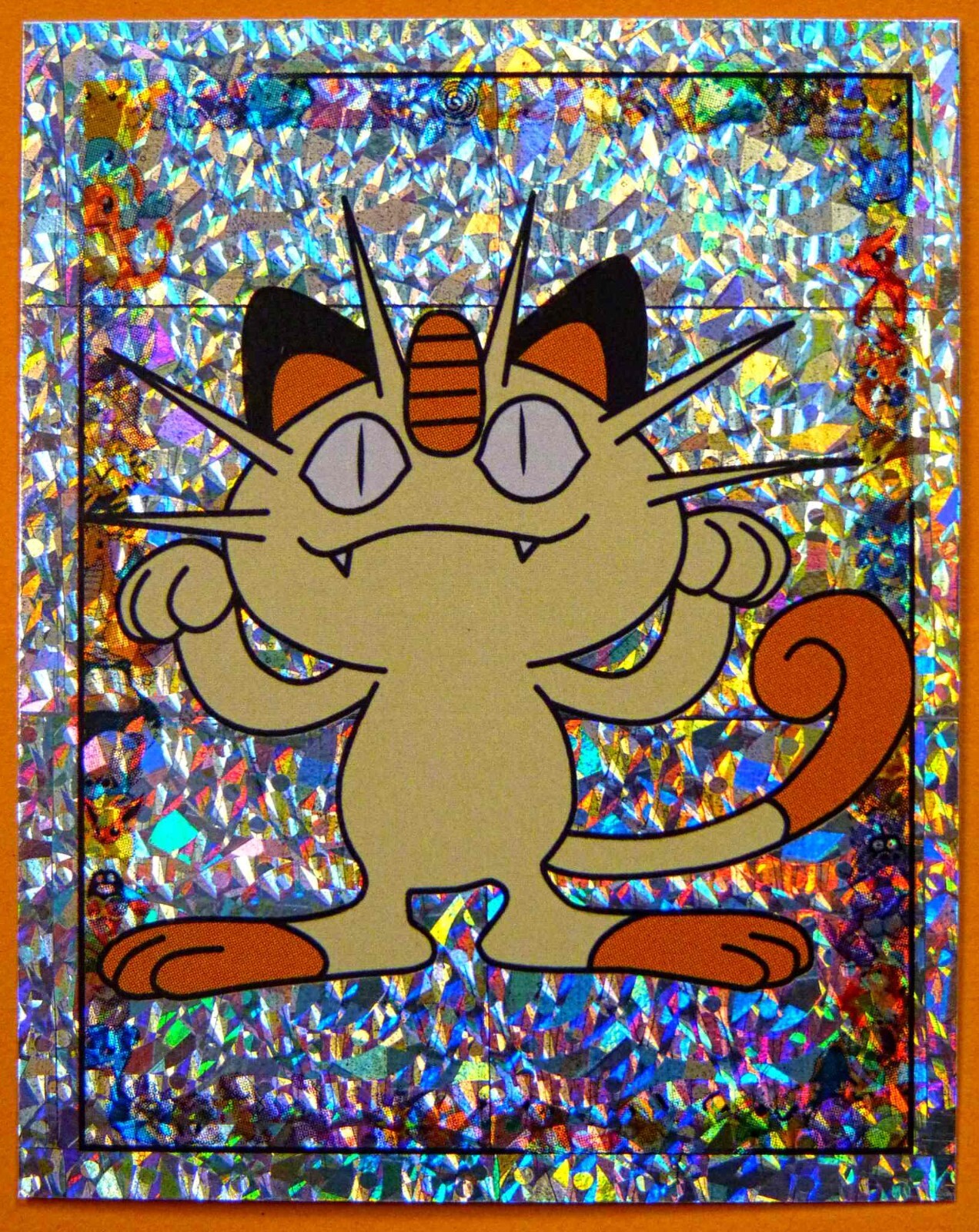 POKEMON HOLO FOIL STICKER, MERLIN NINTENDO, NUMBER S11, SERIES 1, MEOWTH