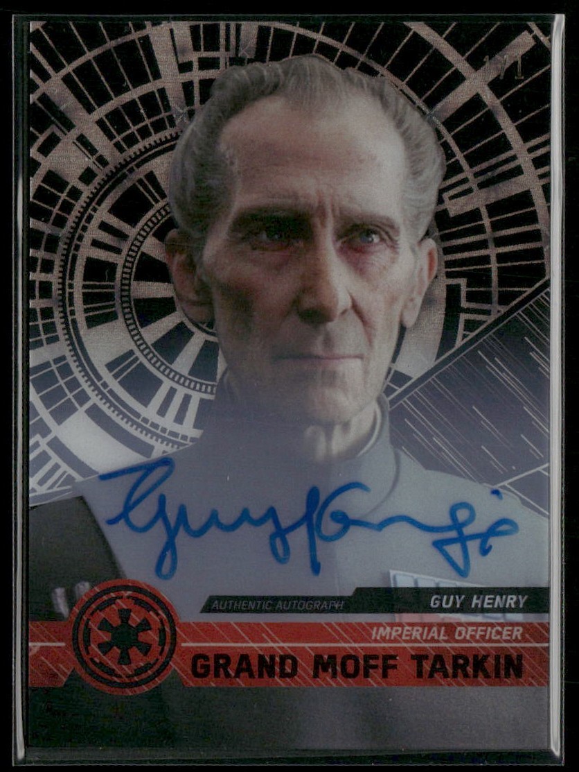 2017 Star Wars High Tek Card 112 Guy Henry Auto Grand Moff Tarkin Black 1/1