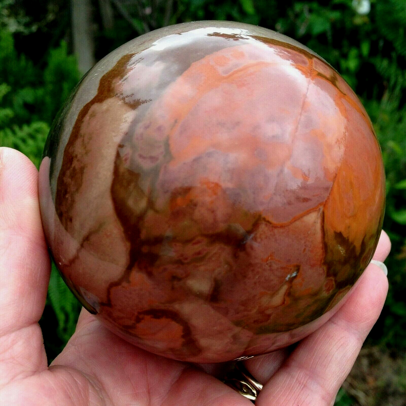 Large Polychrome Desert Jasper Crystal Sphere Healing Emotions 1.056KG 9.22cm