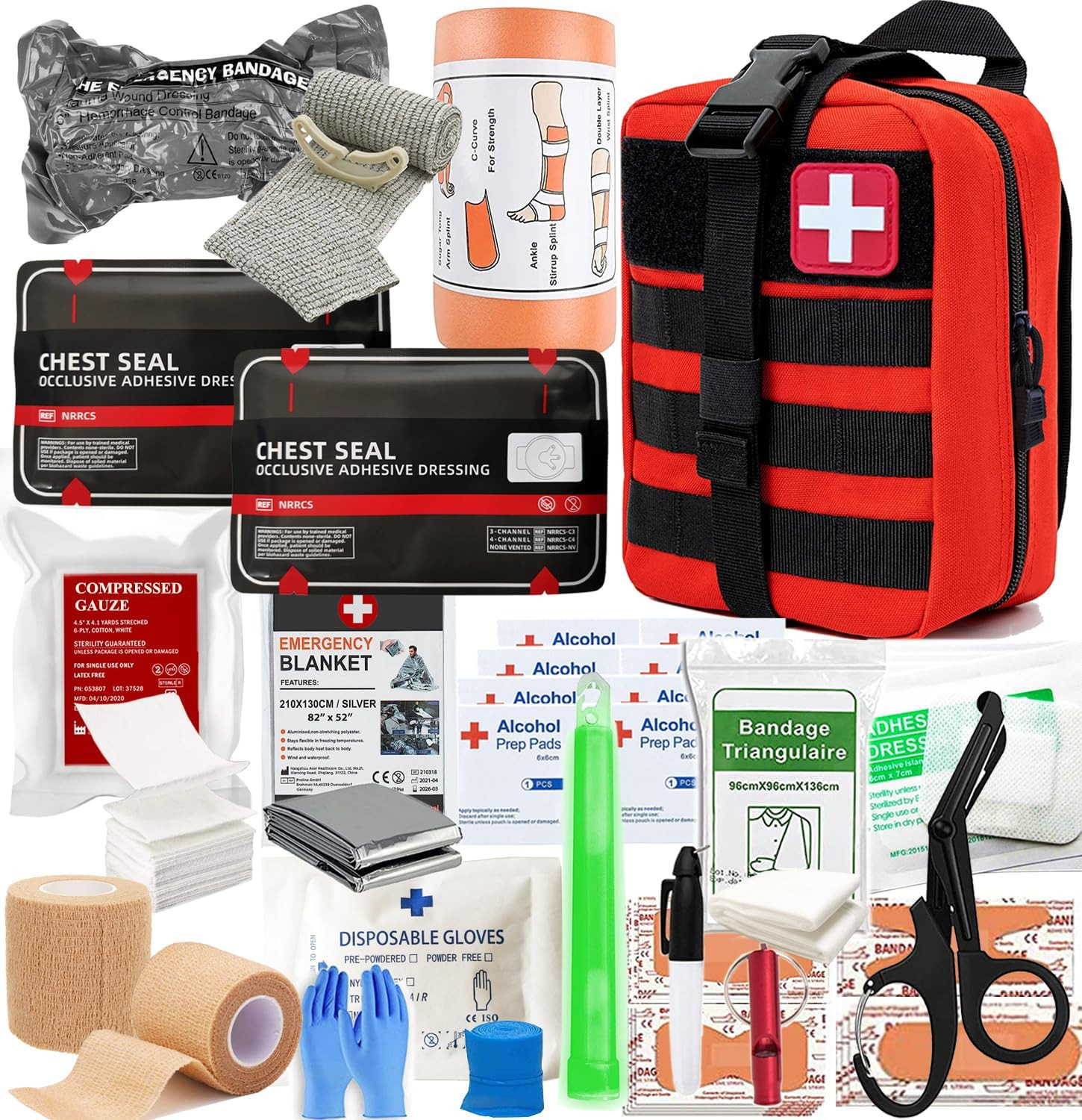 IFAK Kit Trauma Kit Military Medical First Aid Kits Bleeding Contral Emergency S