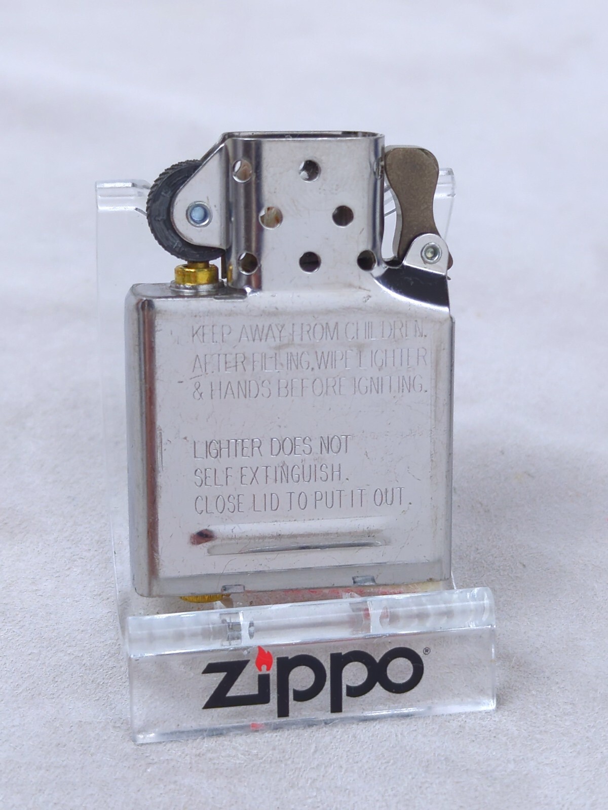 ZIPPO Lighter Insert, Chrome Plated REPLACEMENT (No Case) MAY (E) 12, New w/ BOX