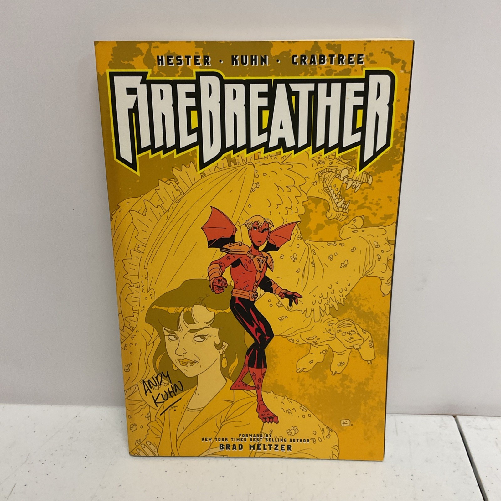 Firebreather Vol. 1 Growing Pains TPB Signed By Andy Kuhn, Image Comics