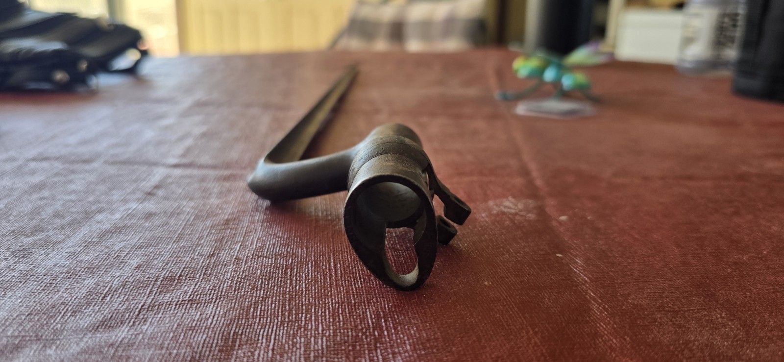 This is a 21 inch Civil War Socket Bayonet with good markings with patina.