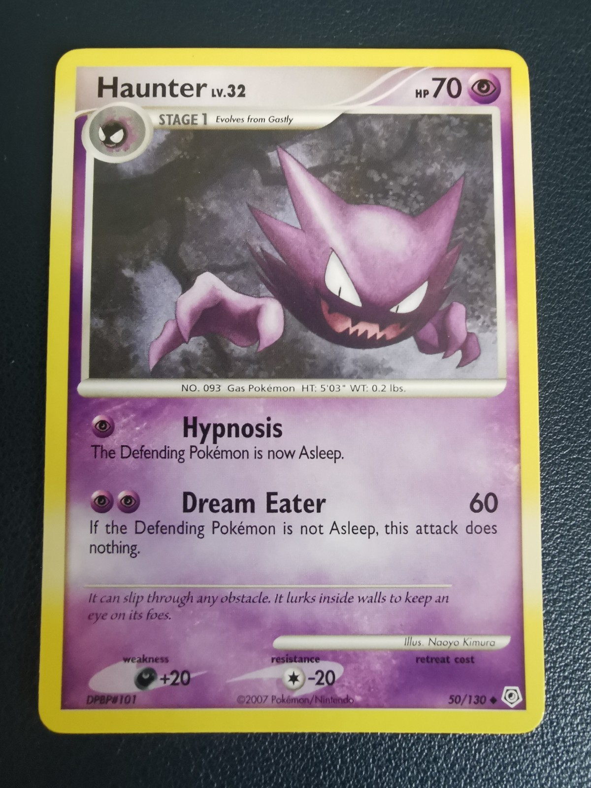Pokemon Card Haunter 50/130 Diamond & Pearl Base Set Uncommon