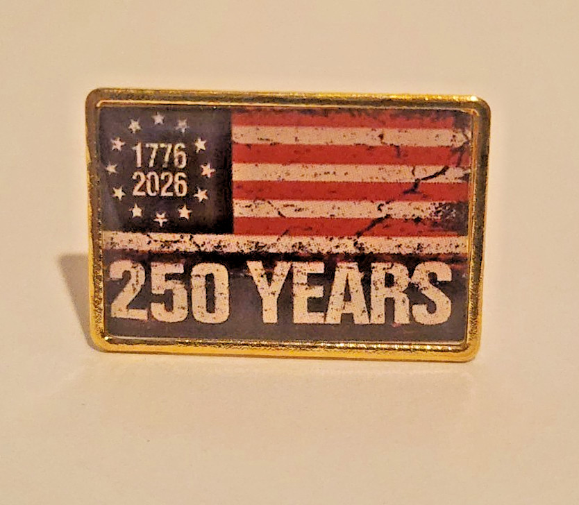 United States 250th Antiquated Lapel Brooch Hat Pin Patriotic Antiquated Look