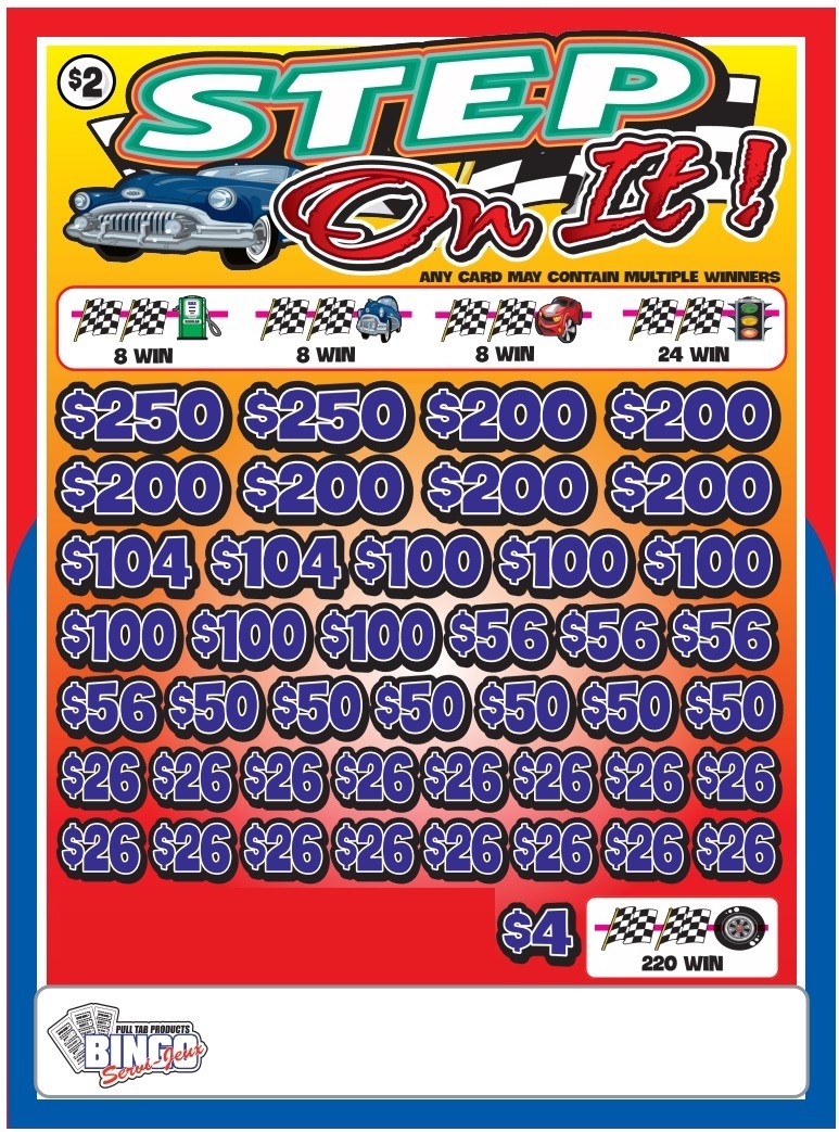 NEW pull tickets STEP ON IT – $2 Instant Tabs