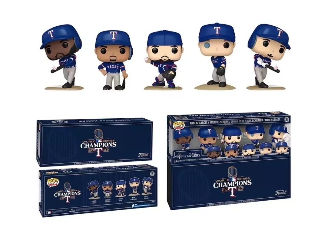 Texas Rangers Funko MLB 2023 World Series Champions Fanatics Exclusive POP! Five